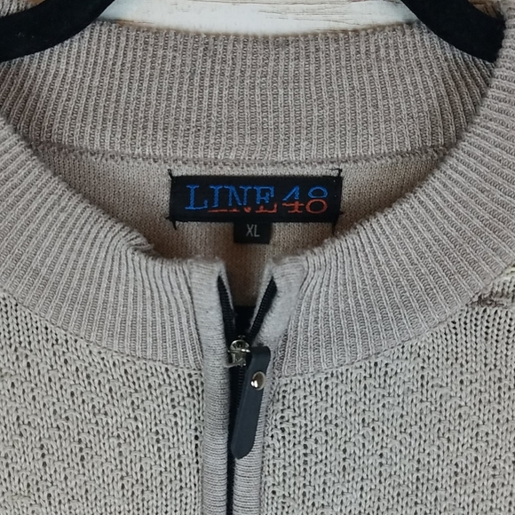 Line 48, Taupe, black, Creme, sweater, Sz XL - Picture 2 of 5